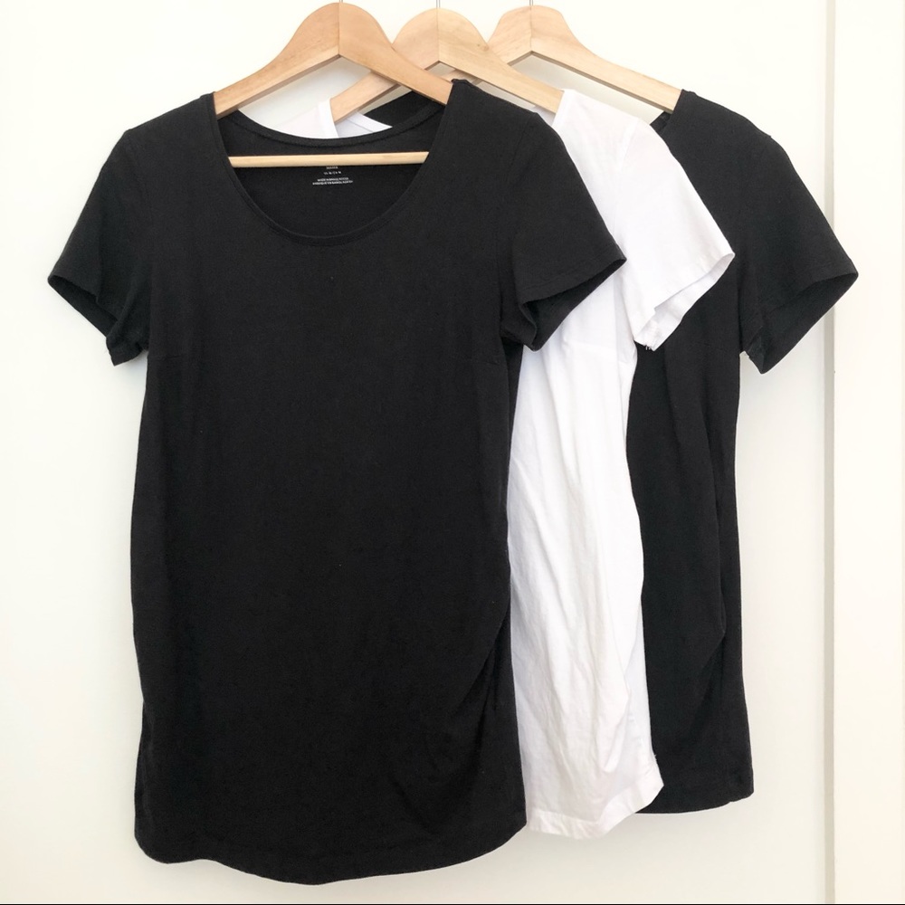 Jersey Maternity Tops 3 Pack
